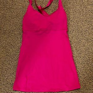 Pink Lululemon Tank Top with Built in Bra